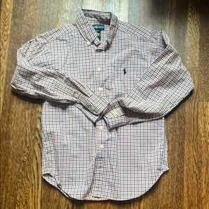 Polo by Ralph Lauren Casual Button Down Shirt Blue and Orange